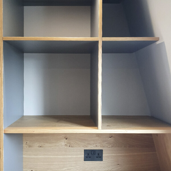 desk storage plywood