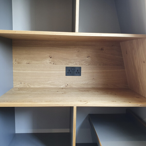 floating plywood desk