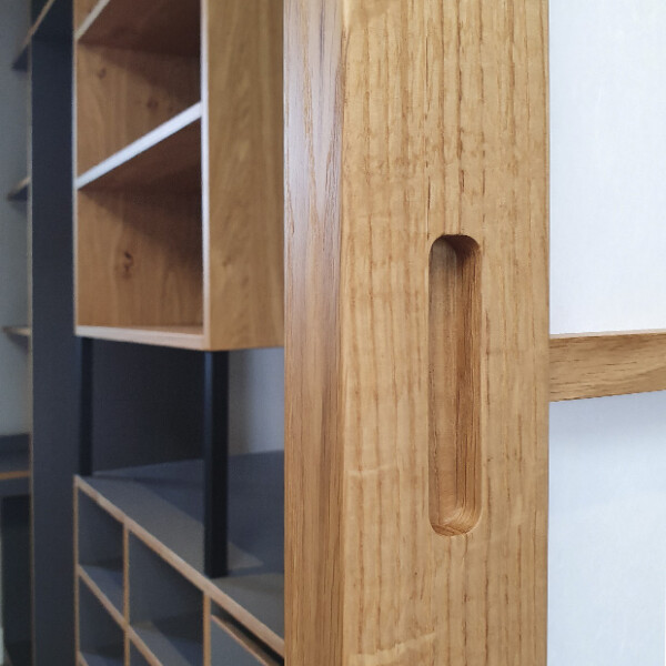 sliding oak shoji door