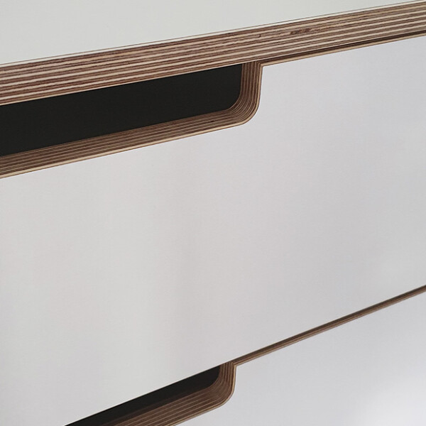 white plywood wardrobe draw handles