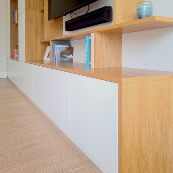 Oak veneered media unit 1 Media TV unit